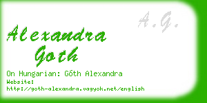 alexandra goth business card